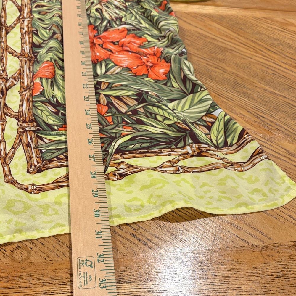 Vintage Diane Gilman Neon Tropical Animal Print Leopard Button-Up Blouse Size 2X - Picture 10 of 15